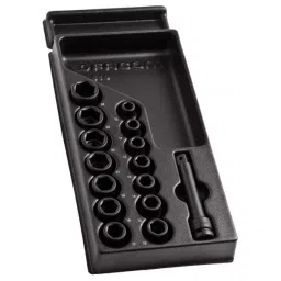 FACOM 12.7 mm (1/2 Inch) Socket Set Impact Module 6 Point Metric, MOD.NS1-2