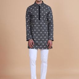 RR Blue Men Pathani Kurta-image-111