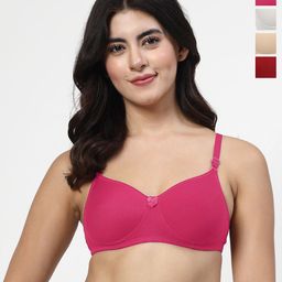LILY Pack Of 4 Heavily Padded Non-Wired Seamless Full Coverage Bra-28