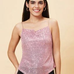 Globus Dusty Pink Embellished Top-image-93