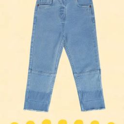 MINIKLUB Kids Blue Solid Denim Pants-image-35