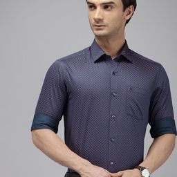 Arrow Manhattan Slim Fit Floral Printed Pure Cotton Formal Shirt-image-97