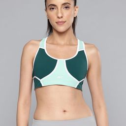 Reebok Colourblocked Medium Coverage Lightly Padded Lux Racerback Training Bra-image-14