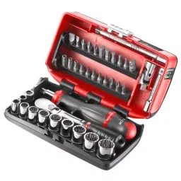 FACOM 6.35 mm (1/4 inch) Socket Set 6 Point Imperial, RL.NANO-U1 (Set Of 38 Piece)-14