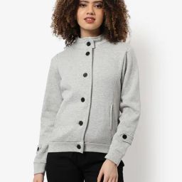 Campus Sutra Grey Cotton Textured Jacket-picture-26