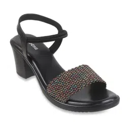 Mochi Women's Black Ankle Strap Sandals-picture-28