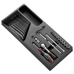 FACOM 6.35 mm (1/4 inch) Socket Set 6 Point Metric, MOD.RL161-26 (Set Of 36 Piece)-19