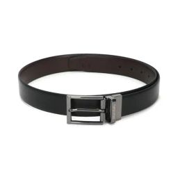 Allen Solly Black & Brown Textured Formal Reversible Leather Belt for Men-image-31