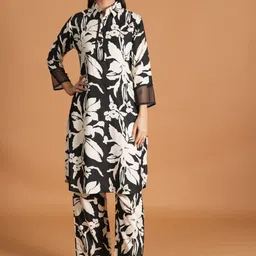 BAESD Printed Pure Cotton Tunic With Palazzo Co-Ords-picture-14