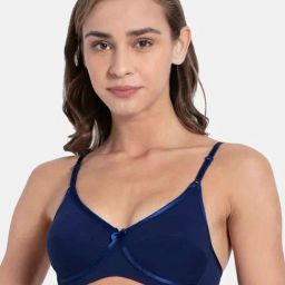 Jockey Dark Blue Cotton Non-Wired Medium Coverage Bralette-19