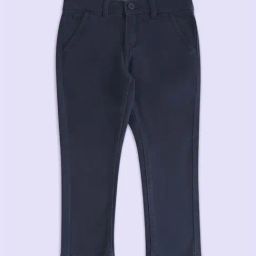 Pantaloons Junior Kids Navy Cotton Regular Fit Trousers-picture-40