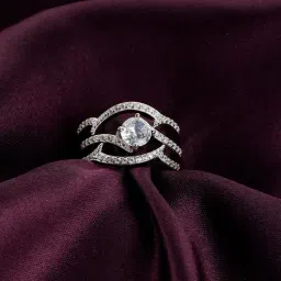 GIVA 92.5 Sterling Silver Stack 'em Up Ring Set for Women-image-101