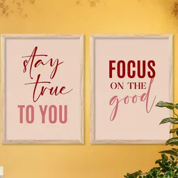 WALLLANE Multicoloured Set of 2 Wood Other Wall Paintings-39