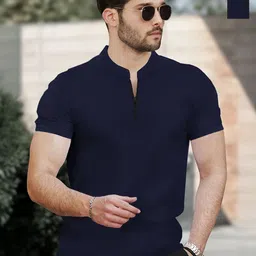 TRIPR Men Pack Of 2 Mandarin Collar T-shirt-image-51