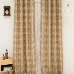 Ariana Seville Geometric Gold Polyester 7 ft Door Curtain - Set of 1-image-36