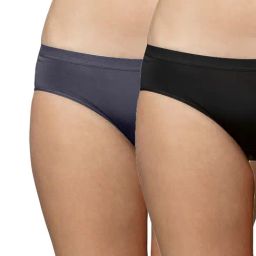 Triumph Blue & Black Plain Panties - Pack Of 2-image-60