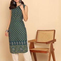 KALINI Women Floral Printed Indie Florals Kurta-picture-28
