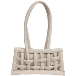 HauteSauce White Textured Small Handbag-29