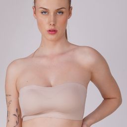 TOMKOT Medium Coverage Line Light Padded Seamless Strapless Bandeau Bra-48