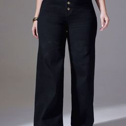 Miss Chase A+ Women Wide Leg High-Rise Clean Look Stretchable Jeans-picture-27