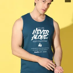 WOOSTRO Pack Of 2 Printed Super Combed Cotton Gym Vests VWS26(ALONE PEACOCK)(98 OLIVE)-image-52