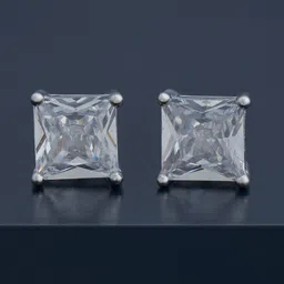 Kushal's Fashion Jewellery 92.5 Sterling Silver Rhodium-Plated Party Studs-17