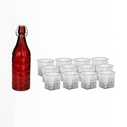 SOMIL Red Glass Airtight Can Bottle-image-52