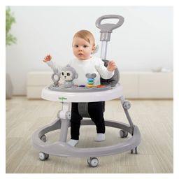 Baybee Drono Pro Baby Walker for Kids Round Kids Walker with Parental Push Handle & 4 Seat Height Adjustable Activity Walker for Baby with Musical Toy Bar & Footmat - Grey-15