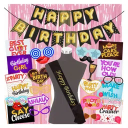 Wobbox Happy Birthday Props Birthday Banner & Sash Happy Birthday Decoration Items Multicolor -Pack Of 29-picture-15