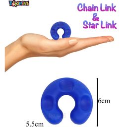 Toyshine Chain Shape Building Blocks Set Multicolour - 12 Pieces image 3