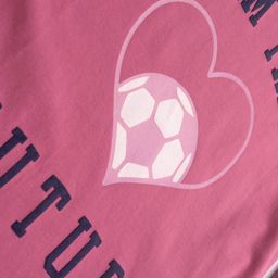 Lazy Bones Sinker Knit Full Sleeves T-Shirt with Text Print - Pink image 3