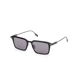 Ermenegildo Zegna Men Grey Lens & Black Square Sunglasses with-picture-39