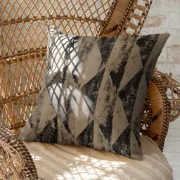 CASABLEU Mystique Coffee Brown & Grey 2 Pieces Printed Square Cushion Covers-image-93