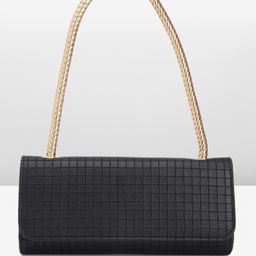 Mast & Harbour Geometric Textured Structured Baguette Bag image 4