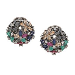 Shoshaa Multicoloured Circular Studs image 2