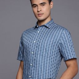 Louis Philippe Classic Fit Checked Pure Cotton Formal Shirt-picture-31