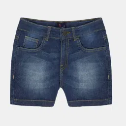 Kiddopanti Kids Medium Blue Solid Shorts-picture-23