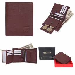 JND Men Textured PU Two Fold Wallet image 5