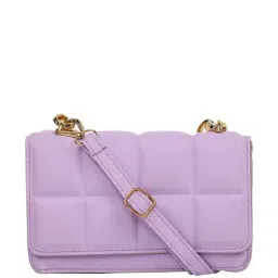 HauteSauce Purple Quilted Small Handbag-image-31