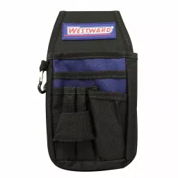 Westward Black Tool Pouch Polyester 5 inch Overall Width, 5MZL9-7
