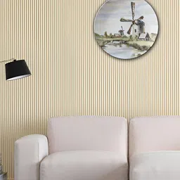 THE QUIRKY HOME White & Green Rustic Charm Printed Ceramic Wall Plate-image-8