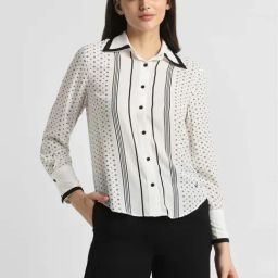 Allen Solly White Printed Shirt-image-63
