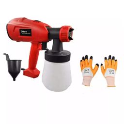 Hillgrove HGCM42M1 DIY 550W Copper Nozzle Paint Sprayer Gun Machine with Gloves Set-image-3
