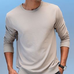 DAMENSCH Men Solid Round Neck Pullover Sweatshirt-picture-36