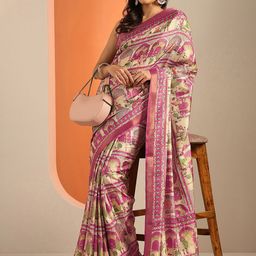 Libas Ethnic Motifs Printed Zari Saree-picture-23