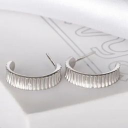 Zavya 92.5 Sterling Silver Push Back Earrings for Women-image-2
