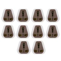 Cona 2496 6A/16A White 3 Pin Converter Pack of 20-34