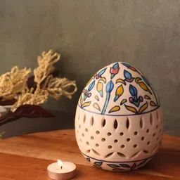 WEAVING HOMES White Printed Ceramic Diffuser-23