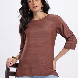 Anouk Rustic Slub Effect Kurti-image-69