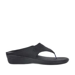 Bata Women's Black Thong Wedges-image-35